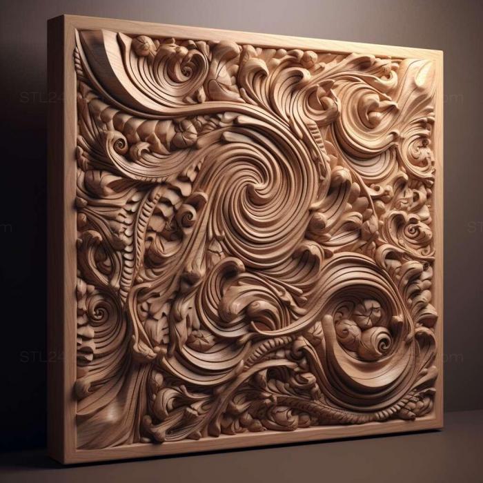 Patterns and decorations (stl light 1, PATTERN_1829) 3D models for cnc